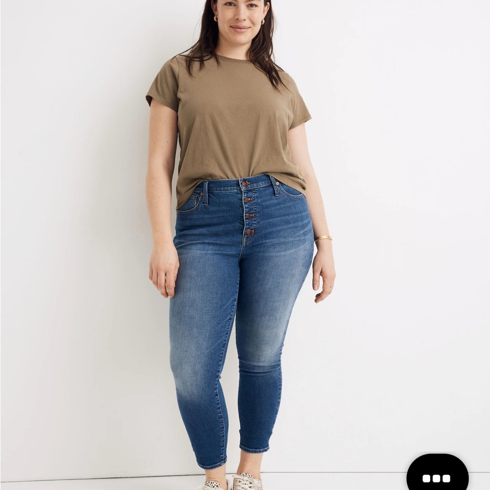 Madewell 9" Mid-Rise Skinny Crop Jeans: Button-Front TENCEL™ Denim Edition